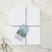 RAWR-Some Dinosaur Winter Birthday Cadeaulabel (Met Touw)