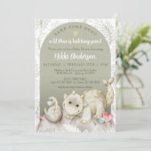 Rawr-Some Dinosaurus Baby Shower Uitnodiging (Staand voorkant)