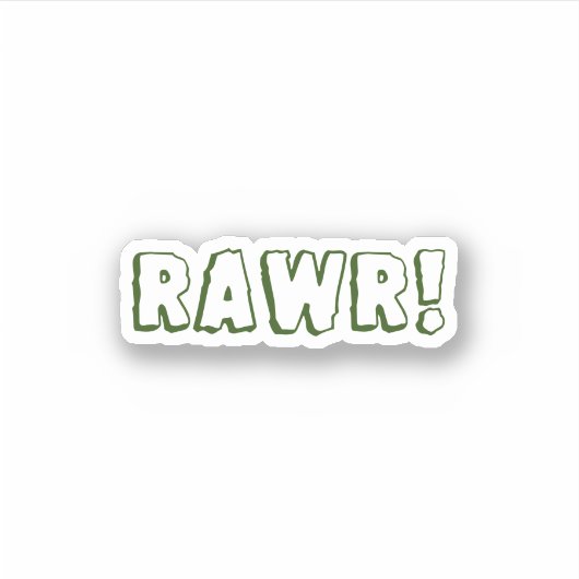 Rawr! Sticker waterflesje (Voorkant)