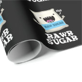Rawr Sugar Funny Food Pun Dark BG Cadeaupapier (Rol Hoek)
