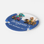 Rawr T-Rex dinosaurus tractor vrachtwagen ballon V Papieren Bordje (Gekanteld)