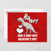 Rawr Tyrannosaurus T Rex Valentijnsdag Kinder jong Feestdagenkaart (Voorkant / Achterkant)