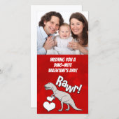 Rawr Tyrannosaurus T Rex Valentijnsdag Kinder jong Feestdagenkaart (Voorkant / Achterkant)