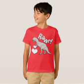 Rawr Tyrannosaurus T Rex Valentijnsdag Kinder jong T-shirt (Voorkant volledig)
