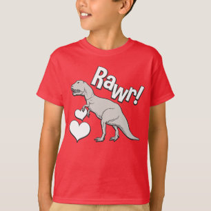 Rawr Tyrannosaurus T Rex Valentijnsdag Kinder jong T-shirt