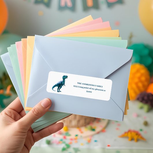 RAWR Under the Lights Dinosaur Winter Verjaardag Etiket