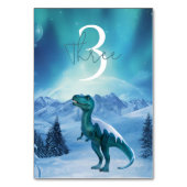 RAWR Under the Lights Dinosaur Winter Verjaardag Kaart (Voorkant)