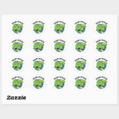 Rawr Veggie Funny Food Pun Ronde Sticker (Vel)