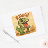 Rawr Vierkante Sticker (Envelop)