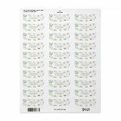 Rawr Vulkan Dinosaurius Baby Shower Retouradres Etiket (Full Sheet)