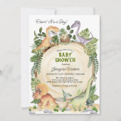 RAWR! Waterverf Dinosaurs Baby shower Boy Kaart (Voorkant)