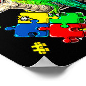 Rawrsomally Different Dinosaur Autism Awareness Pu Poster (Hoek)