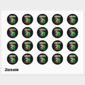 Rawrsomally Different Dinosaur Autism Awareness Pu Ronde Sticker (Vel)