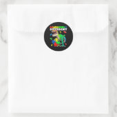 Rawrsomally Different Dinosaur Autism Awareness Pu Ronde Sticker (Tas)