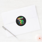 Rawrsomally Different Dinosaur Autism Awareness Pu Ronde Sticker (Envelop)