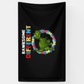 Rawrsomally Different Dinosaur Autism Awareness Spandoek (Verticaal)