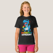 Rawrsomally Different Dinosaur Autism Awareness T-shirt (Voorkant volledig)