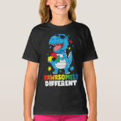 Rawrsomally Different Dinosaur Autism Awareness T-shirt (Voorkant)
