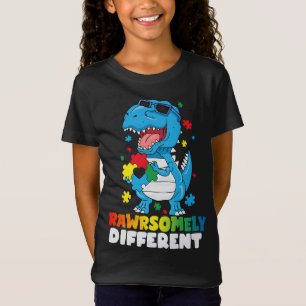 Rawrsomally Different Dinosaur Autism Awareness T-shirt