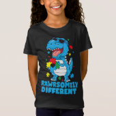 Rawrsomally Different Dinosaur Autism Awareness T-shirt (Voorkant)