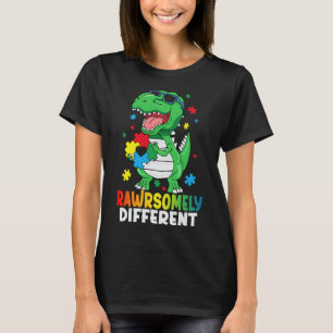 Rawrsomally Different Dinosaur Autism Awareness T-shirt
