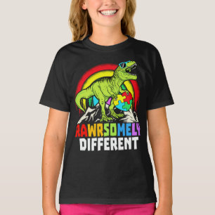 Rawrsomally Different Dinosaur Autism Awareness T-shirt