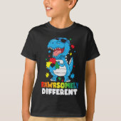 Rawrsomally Different Dinosaur Autism Awareness T-shirt (Voorkant)