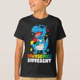 Rawrsomally Different Dinosaur Autism Awareness T-shirt