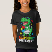 Rawrsomally Different Dinosaur Autism Awareness T-shirt (Voorkant)