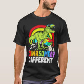 Rawrsomally Different Dinosaur Autism Awareness T-shirt (Voorkant)