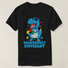Rawrsomally Different Dinosaur Autism Awareness T-shirt