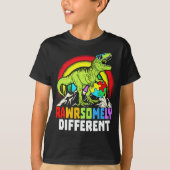Rawrsomally Different Dinosaur Autism Awareness T-shirt (Voorkant)