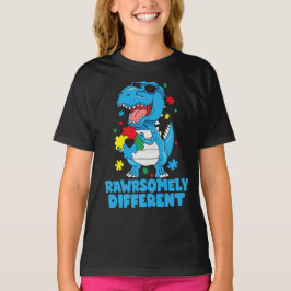 Rawrsomally Different Dinosaur Autism Awareness T-shirt