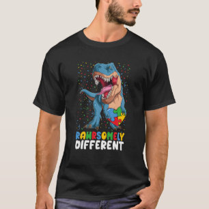 Rawrsomally Different Dinosaur Puzzle Autism Aware T-shirt
