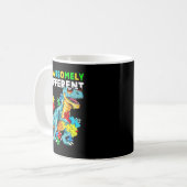 Rawrsomally Different shirt Dinosaur Dino Autism A Koffiemok (Voorkant links)
