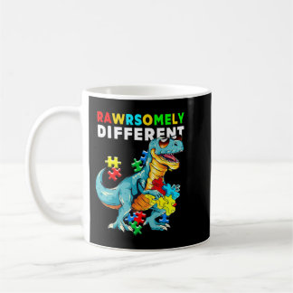 Rawrsomally Different shirt Dinosaur Dino Autism A Koffiemok