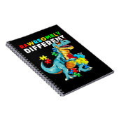 Rawrsomally Different shirt Dinosaur Dino Autism A Notitieboek (Rechterzijde)