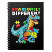 Rawrsomally Different shirt Dinosaur Dino Autism A Notitieboek (Voorkant)