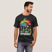 Rawrsomally Different T Rex Monster Truck Autism T-shirt (Voorkant volledig)