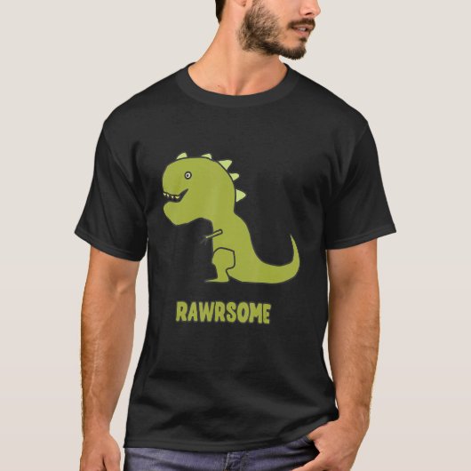 Rawrsome Geweldige dinosaurus T-Rex 1 T-shirt (Voorkant)