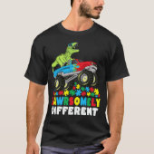 Rawrsomely Different T Rex Monster Truck Autism T-shirt (Voorkant)