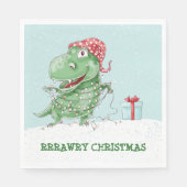 Rawry Christmas Dinosaurus Servet (Voorkant)