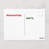 Rawry kerst T-rex rijden snowboard Briefkaart (Achterkant)