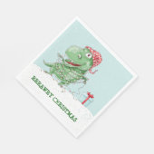 Rawry Kerstmis Dinosaur Servet (Hoek)