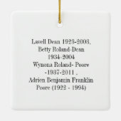 Ray, Betty, Nony, Ben Keramisch Ornament (Achterkant)