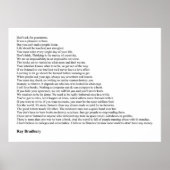 Ray Bradbury Quotes Poster (Voorkant)