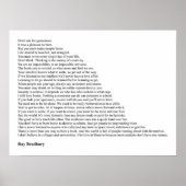 Ray Bradbury Quotes Poster (Voorkant)