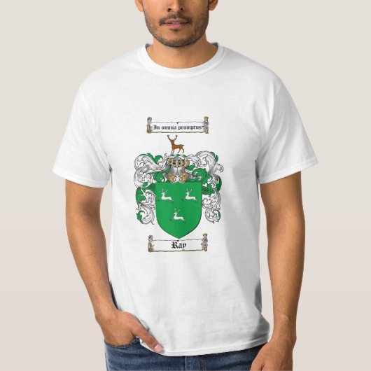 Ray Family Crest - Ray Coat of Arms T-shirt (Voorkant)