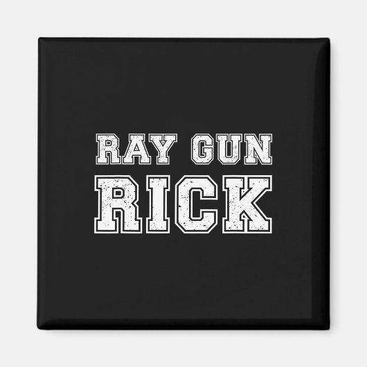 Ray Gun Rick Funny Meme For Gamers  Magneet (Voorkant)
