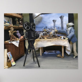 Ray Harryhausen in Studio-Poster Poster